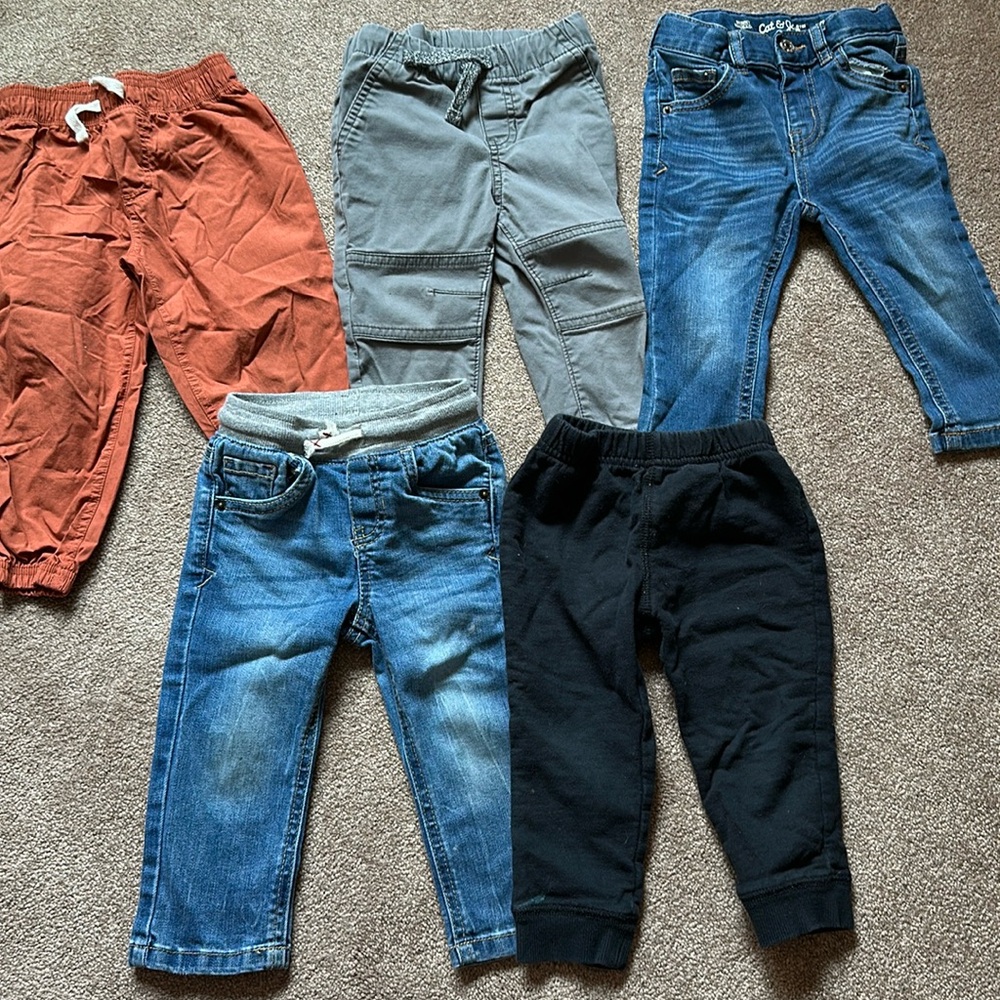 Set a 5 toddler boy pants size 18 months